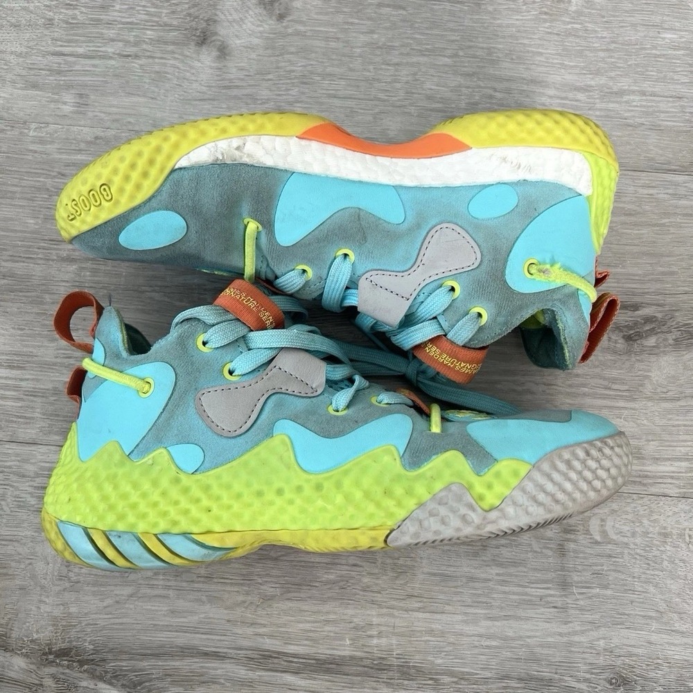 Adidas Harden Vol. 6 Aqua Pulse Lime Basketball Shoes Mens Size 4 GY8703